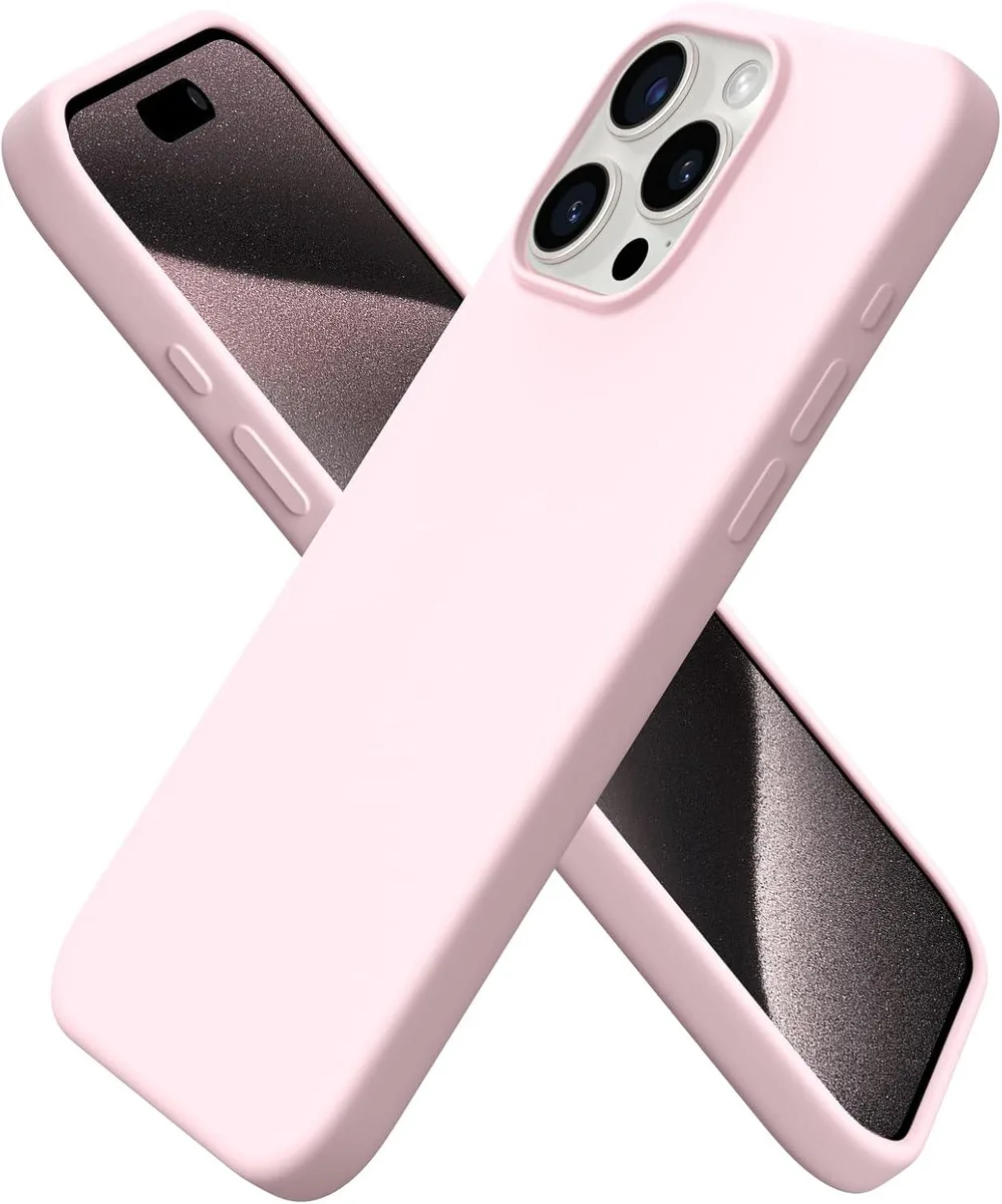 iworkmart iworkmart iPhone 15 Pro Max Case 6.7 Liquid Silicone Chalk Pink — product photo