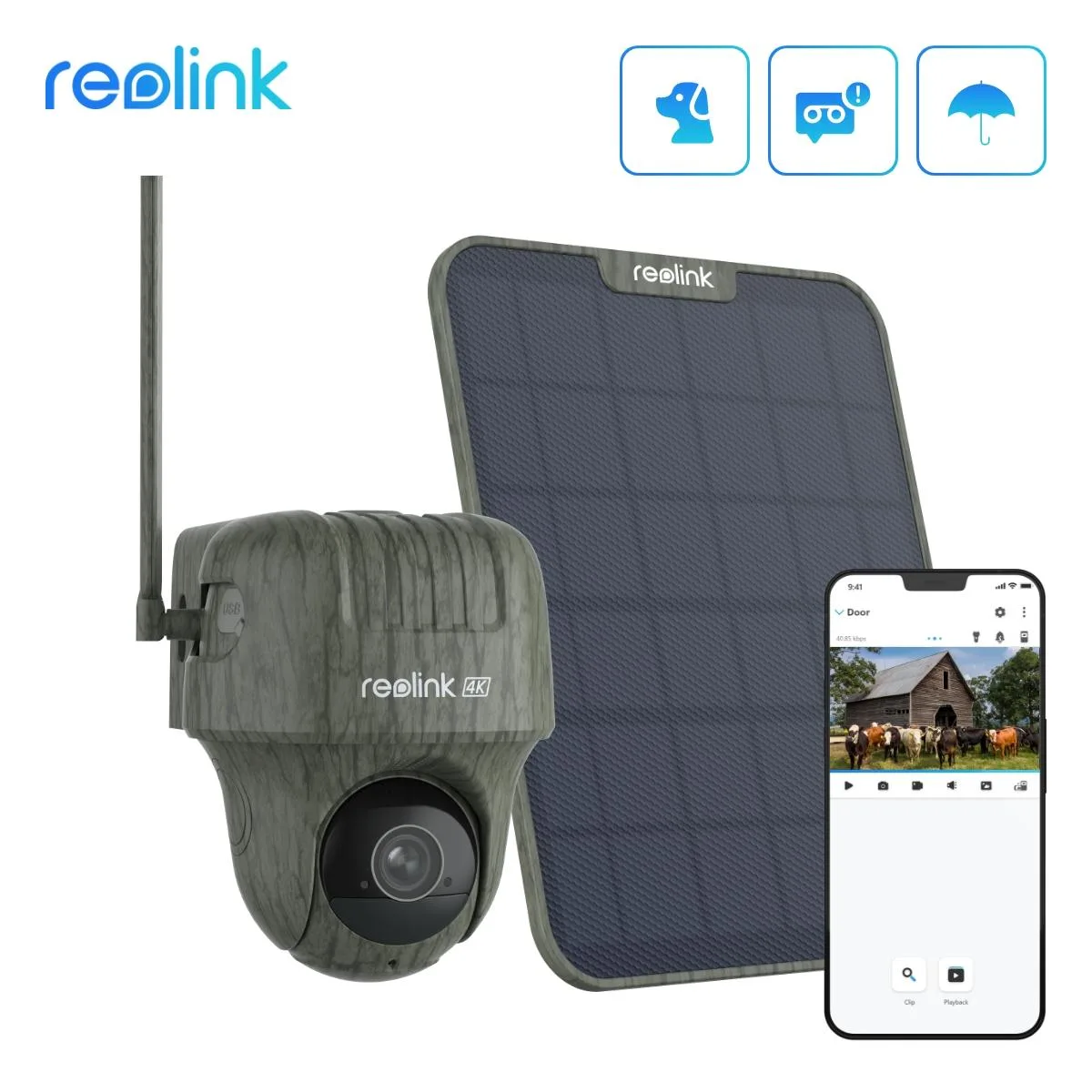 Reolink Reolink Go Ranger PT 4K 8MP 4G LTE Camouflage Network Camera — product photo