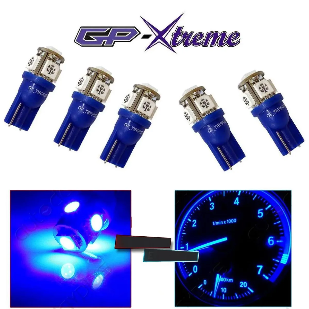 GP XTREME GP XTREME 194 LED wedge bulbs pack of 5 blue — product photo