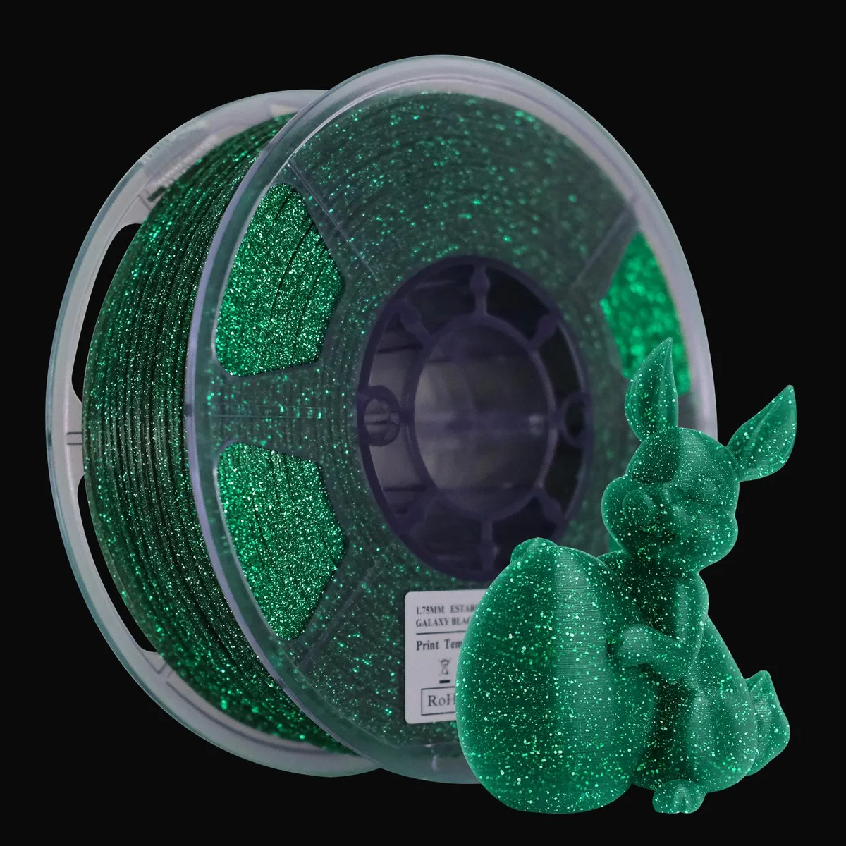 eSUN eSUN Luminous Rainbow PLA Filament 1.75mm 1KG Multicolor Glow — product photo