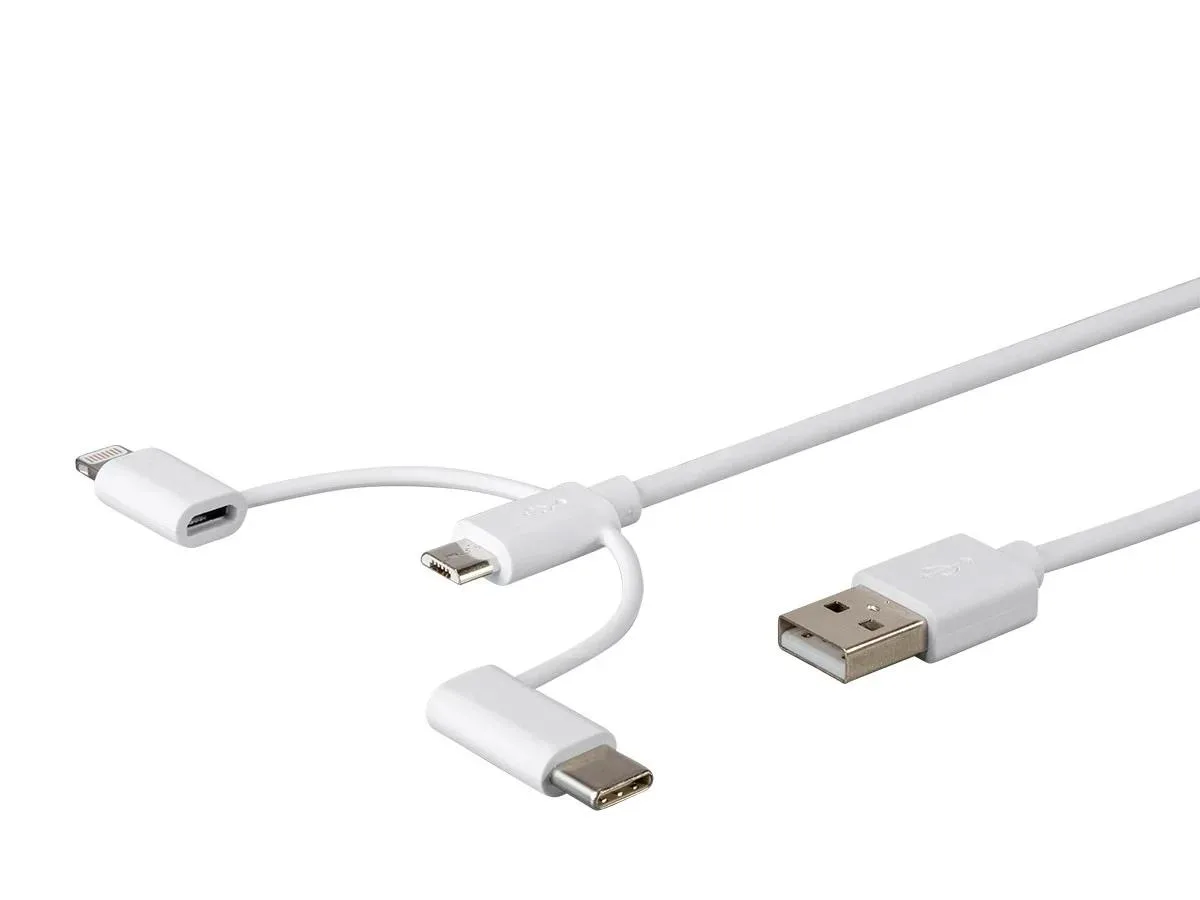 Monoprice Inc. Monoprice USB-A to Micro-USB with Lightning and USB-C Adapters — product photo