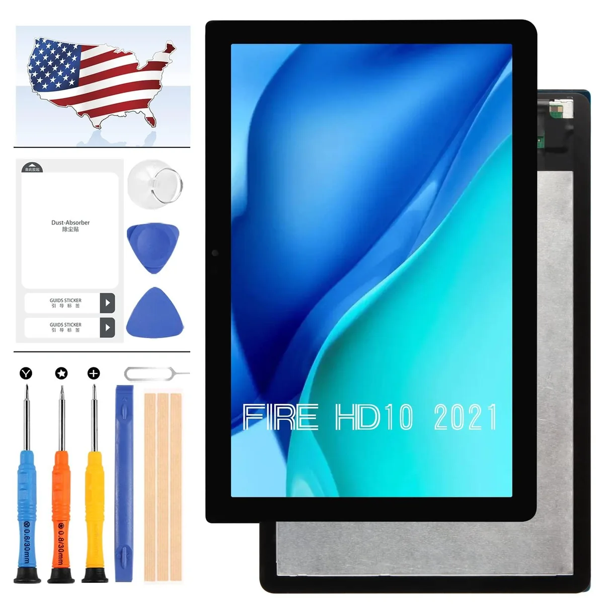 GSM Outdoors GSM Outdoors 10.1" Screen Replacement Kit for Fire HD 10 2021 T76N2B T76N2P — product photo