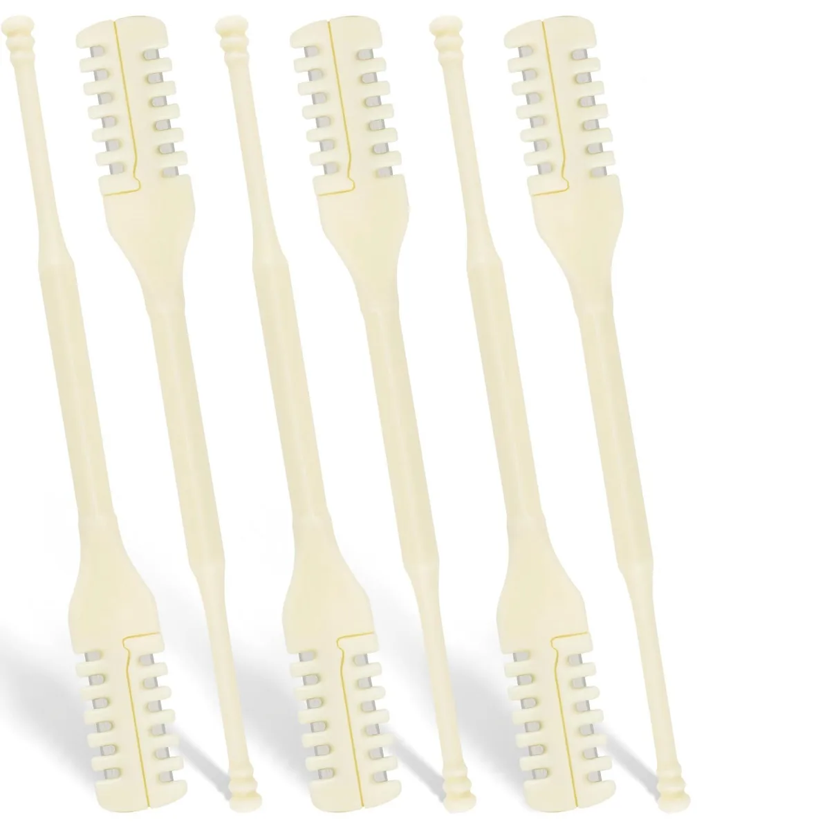 Black manual nose and ear trimmer with rotating head and ear pick, travel size