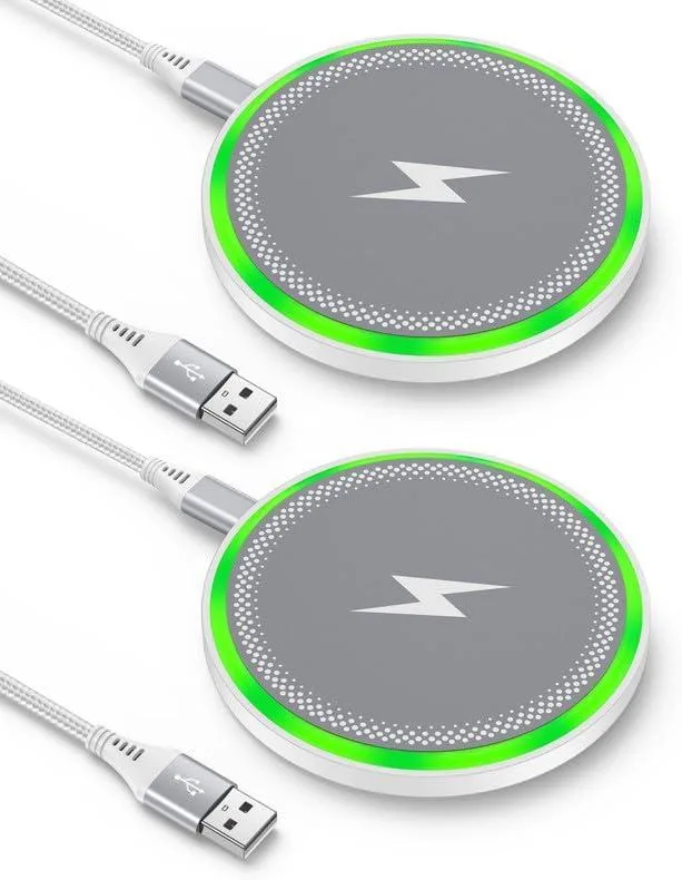 FLEANE FLEANE 2-Pack 15W Wireless Charger with 3.3FT Cables — product photo