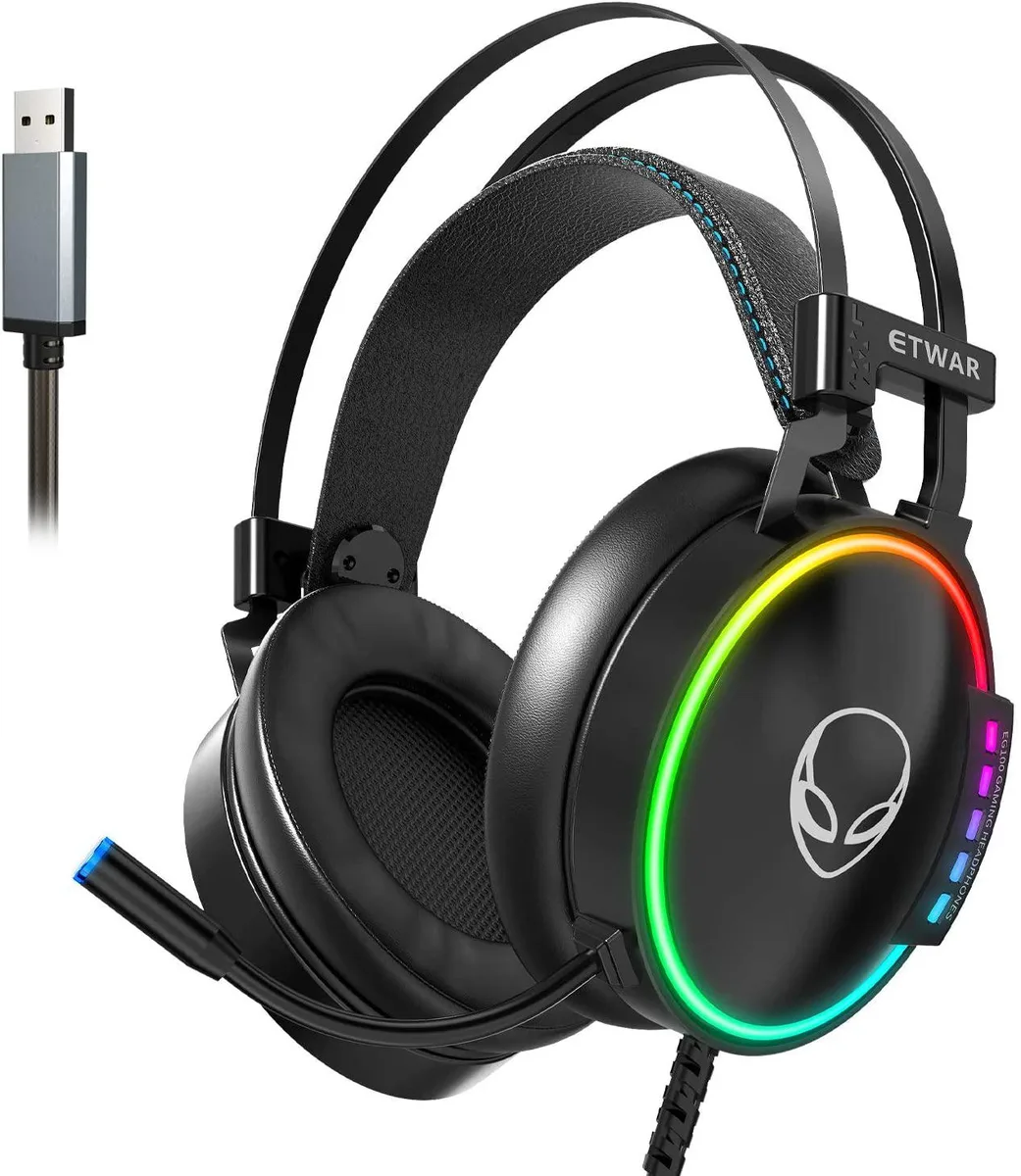 Thinkstar Thinkstar USB Gaming Headset 7.1 Surround 50mm Drivers RGB — product photo