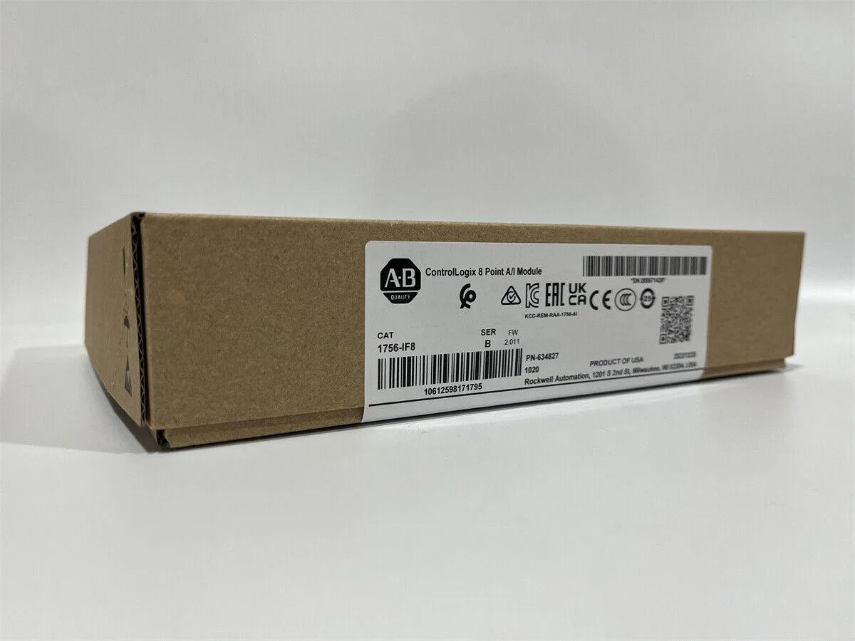 Green rectangular industrial PLC module with terminal block