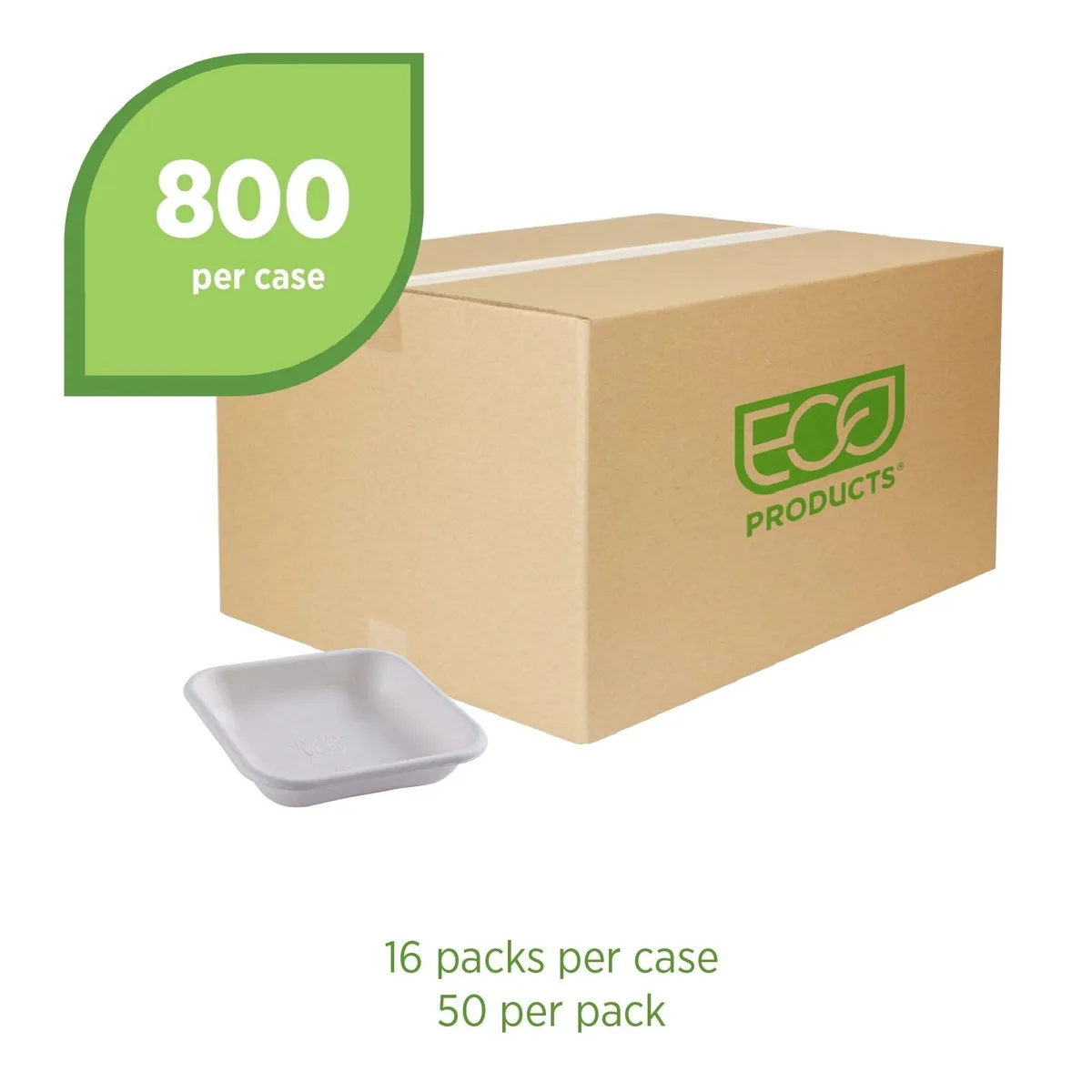 Eco-Products Eco-Products EP-SCS5NFA 9.9 oz Sugarcane Containers 800/Carton — product photo