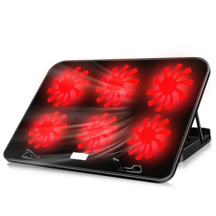 eForChina eForChina Premium Edition Dazzling Red 6-fan laptop cooling pad accessory — product photo