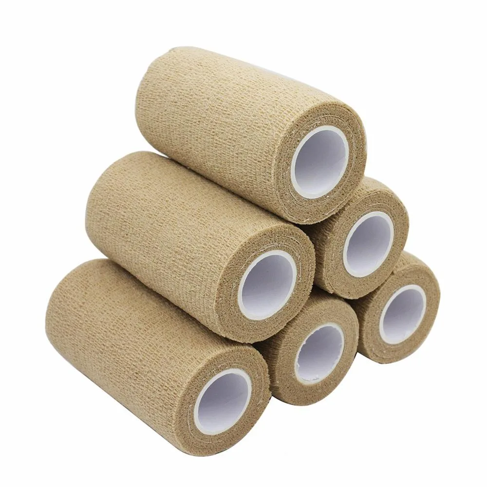 COMOmed COMOmed Self-Adherent Cohesive Bandage Tan 6 Rolls 4"x5 Yards First Aid — product photo