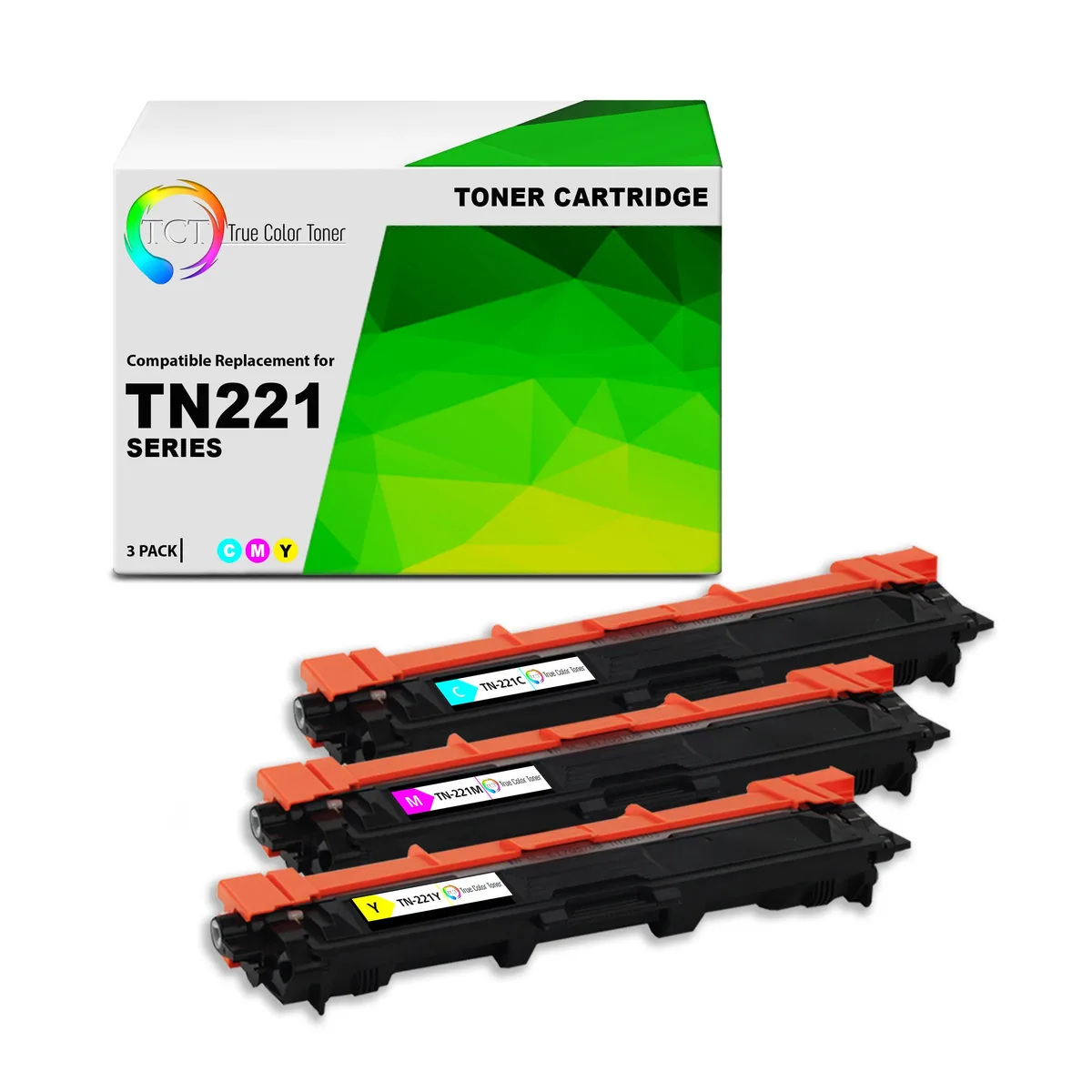 TCT TCT TN-221 C/M/Y 3-pack toner cartridge 1400 pages — product photo