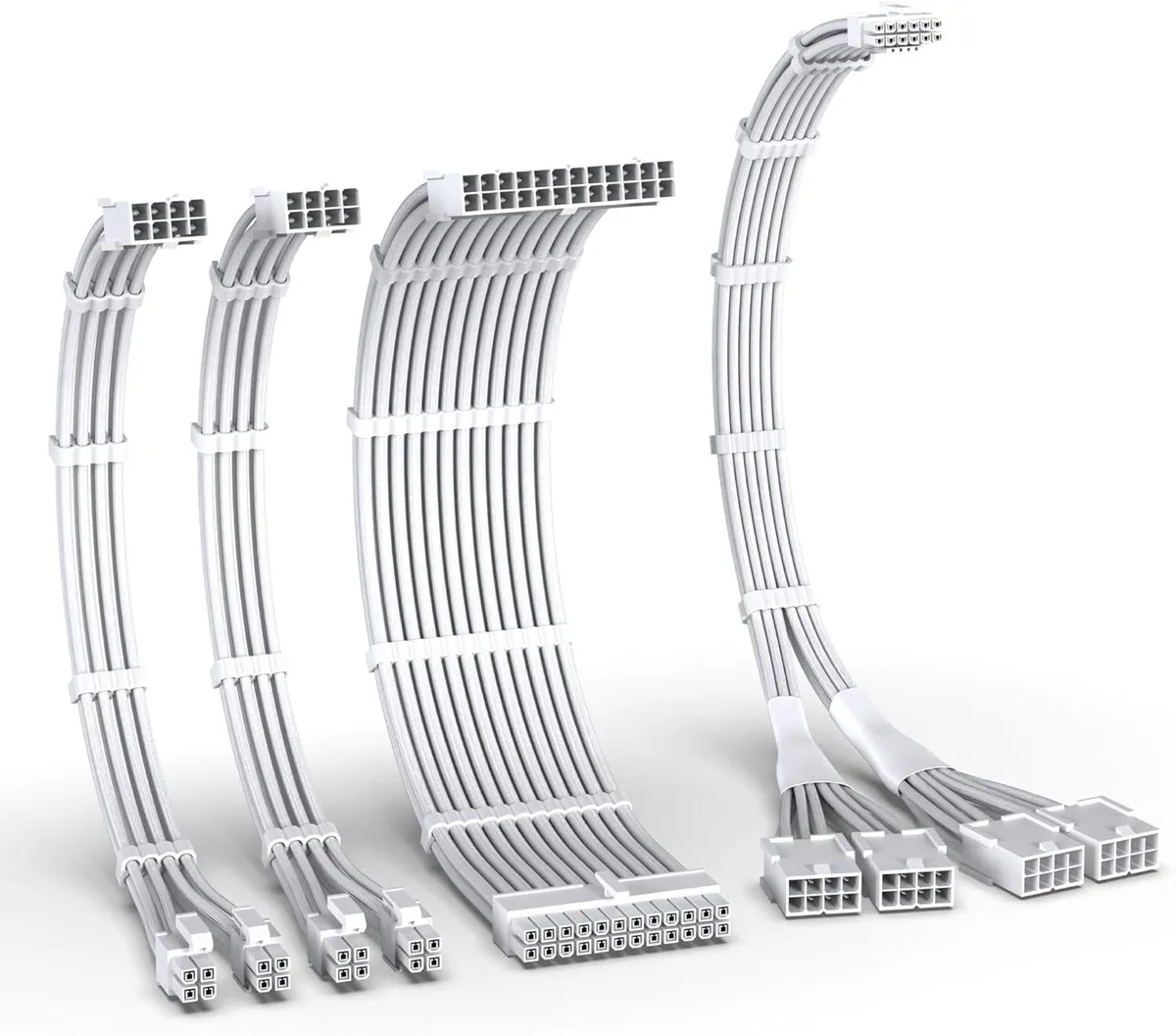 BFKK BFKK 12VHPWR 16AWG Sleeved Cable Kit White — product photo