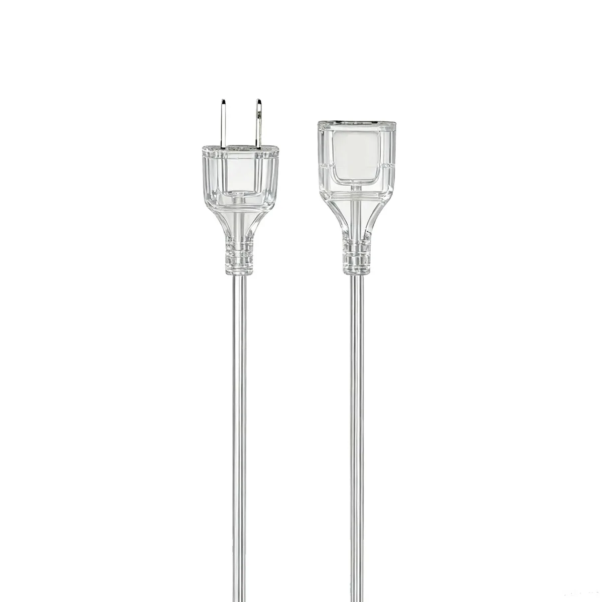  Jplenty 002 Clear Thin 6ft 2-Prong Polarized Power Extension Cord 125V 625W — product photo