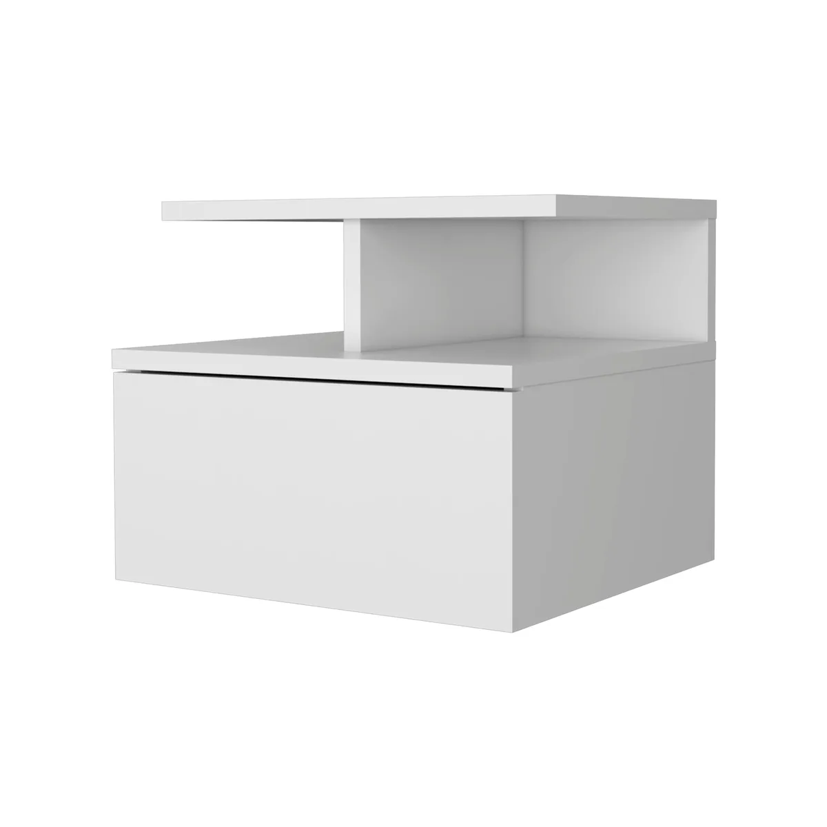 FM FURNITURE FM FURNITURE Augusta Floating Nightstand 2-Tier 1-Drawer White FM8964MLB — product photo