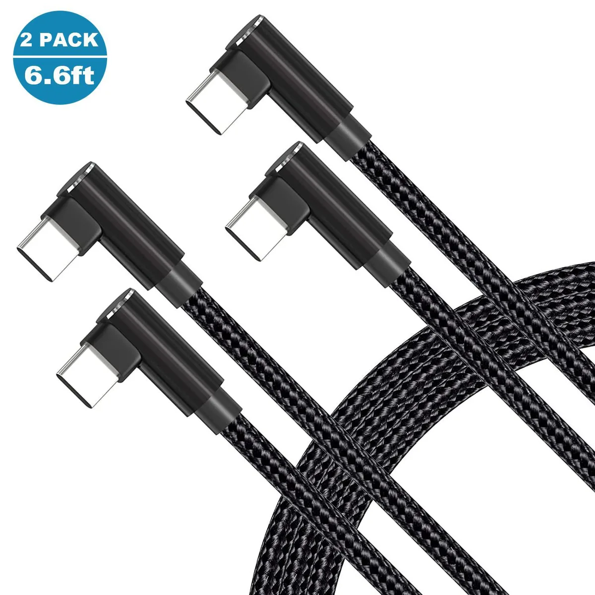 WRIARICH WRIARICH 2-pack 90-degree USB C to USB C cable 2m 60W — product photo