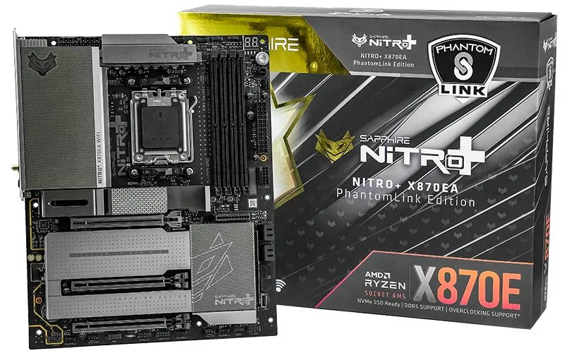 Sapphire Tech Sapphire Tech NITRO+ X870EA PhantomLink AMD motherboard — product photo
