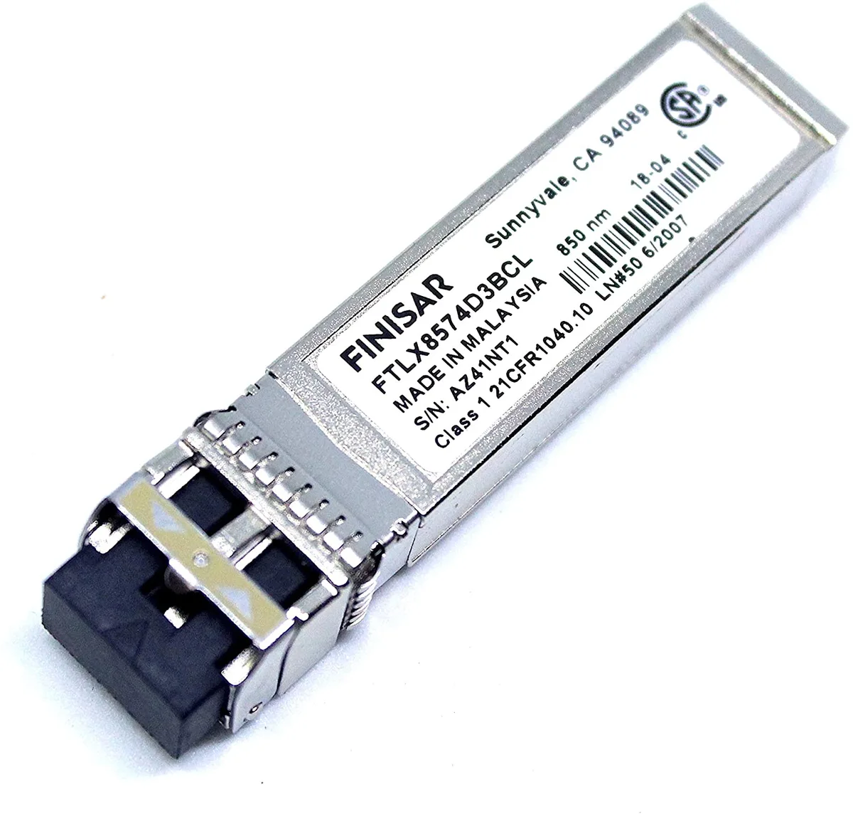 Finisar Corporation Finisar FTLX8574D3BCL 10GBASE-SR SFP+ Transceiver 850NM 400M -5 to 70C — product photo