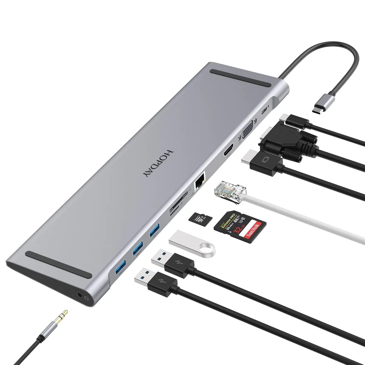 ALOGIC ALOGIC U2CXH-DGR 10-in-1 Portable Dock Dark Grey — product photo