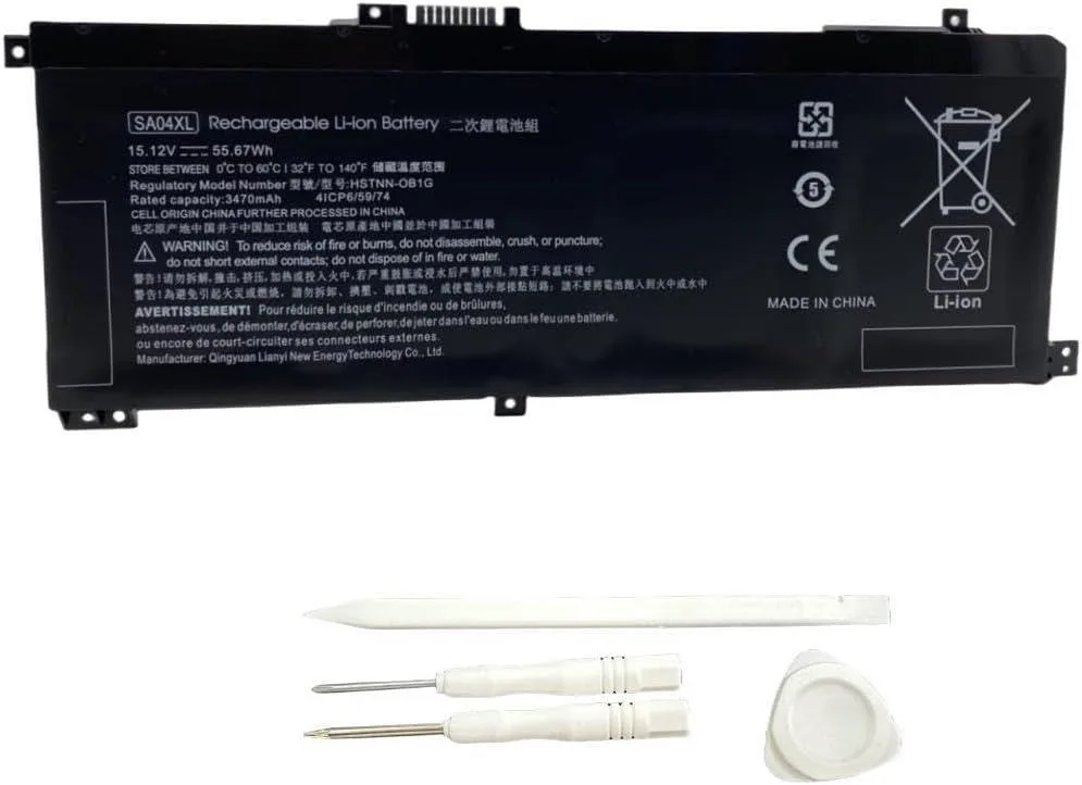NShi NShi SA04XL laptop battery 15.12V 55.67Wh for HP Envy X360 15-DR 15-DS 17-CG — product photo