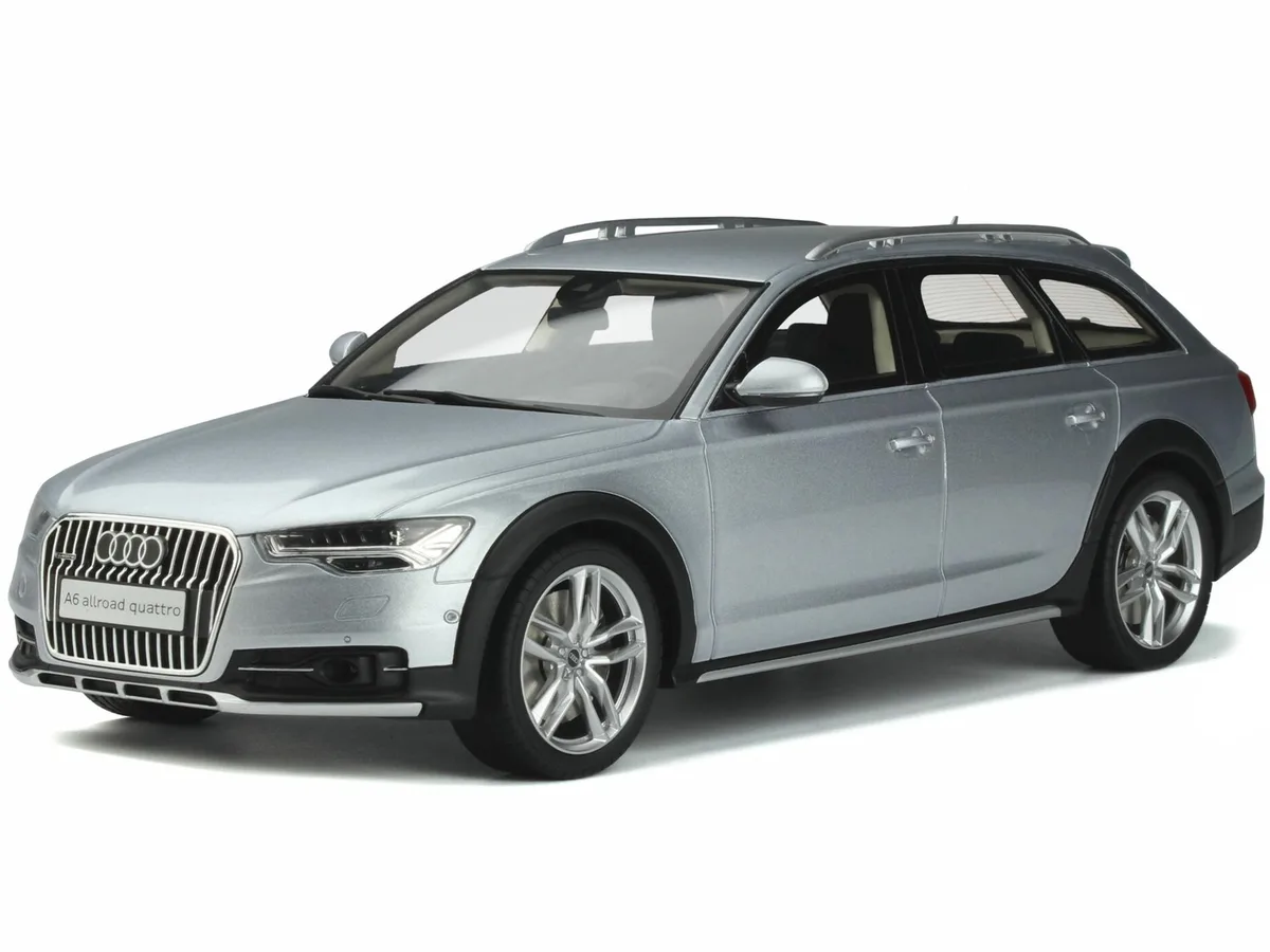 GT Spirit GT Spirit 2019 Audi A6 (C7) Allroad Floret Silver Metallic 1/18 hobby collectible — product photo