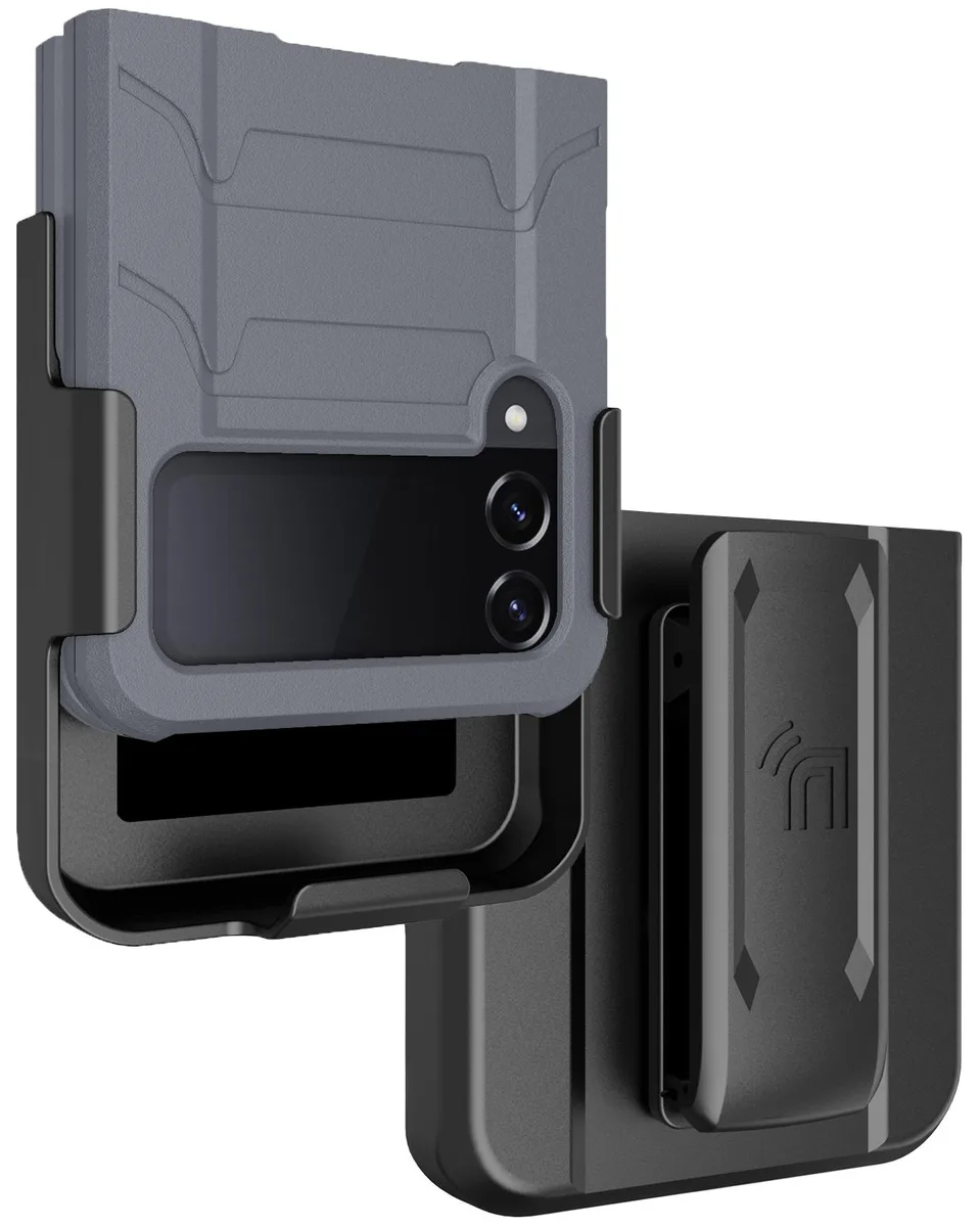Nakedcellphone Nakedcellphone Tactical Case and Belt Clip Holster for Galaxy Z Flip 4 5G SM-F721 - Gray — product photo