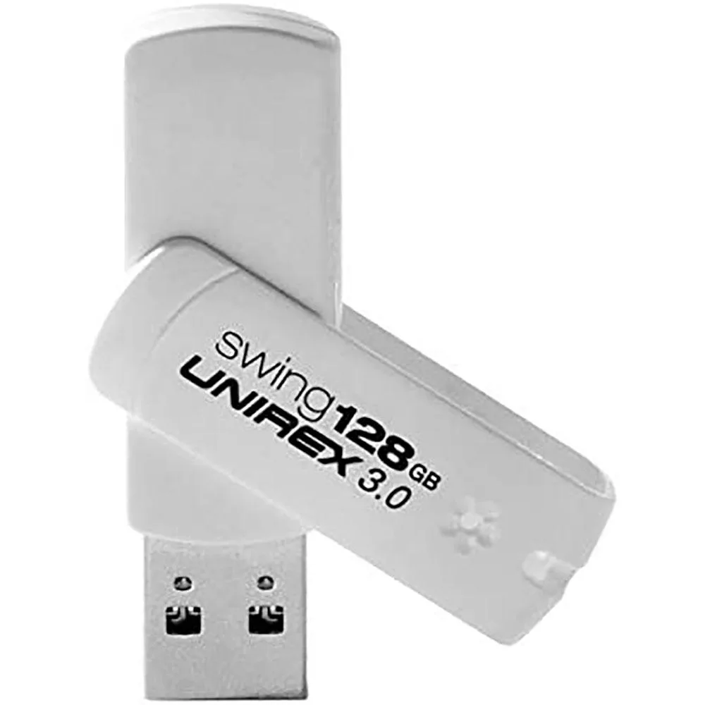 Unirex Unirex 128 GB USB 3.0 Swing Flash Drive White — product photo