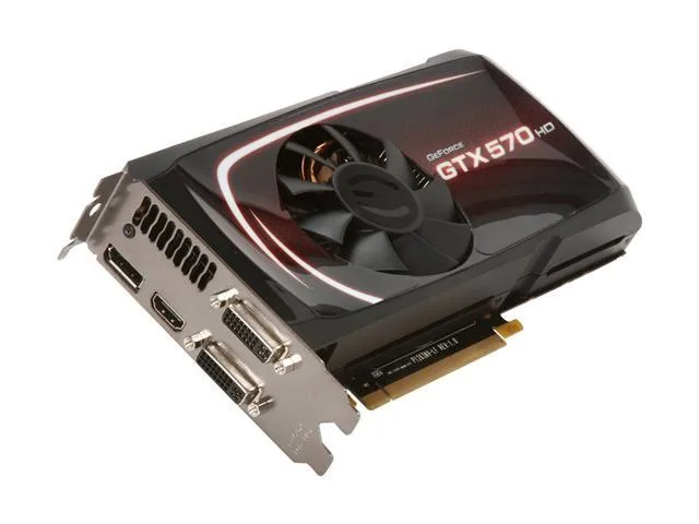 EVGA EVGA GeForce GTX 570 SuperClocked 1280MB graphics card — product photo