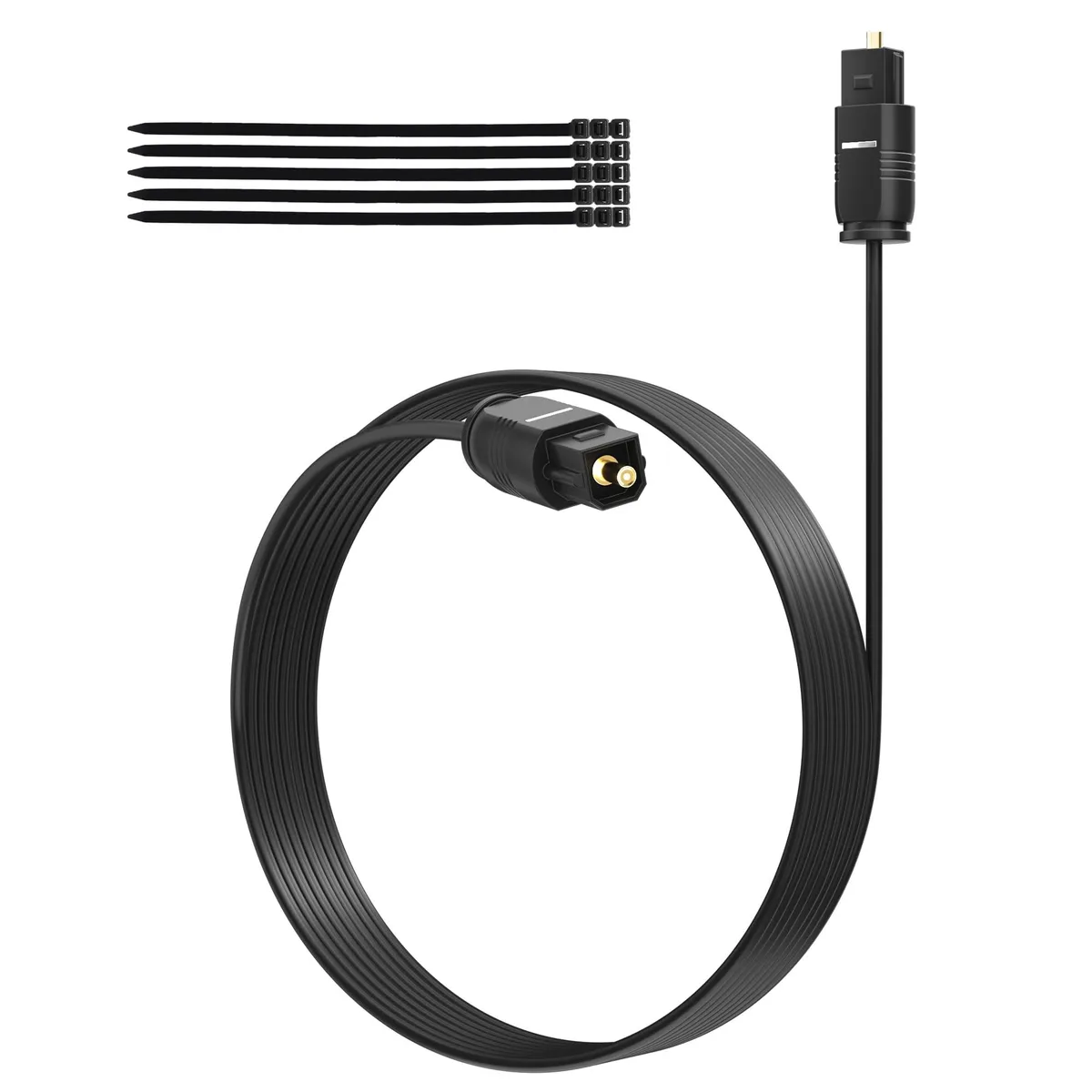  Adoreen Toslink Digital Optical Audio Cable 50 FT 2.2mm OD 24K Gold-Plated — product photo