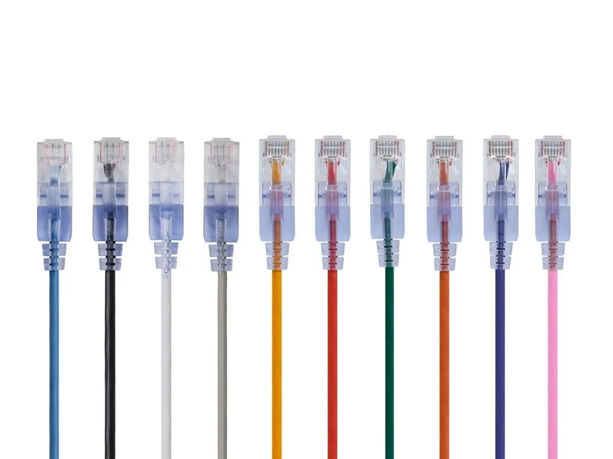 Monoprice Inc. Monoprice Inc. 129480 Cat6A SlimRun network ethernet cable 10ft 30AWG 10-pack — product photo