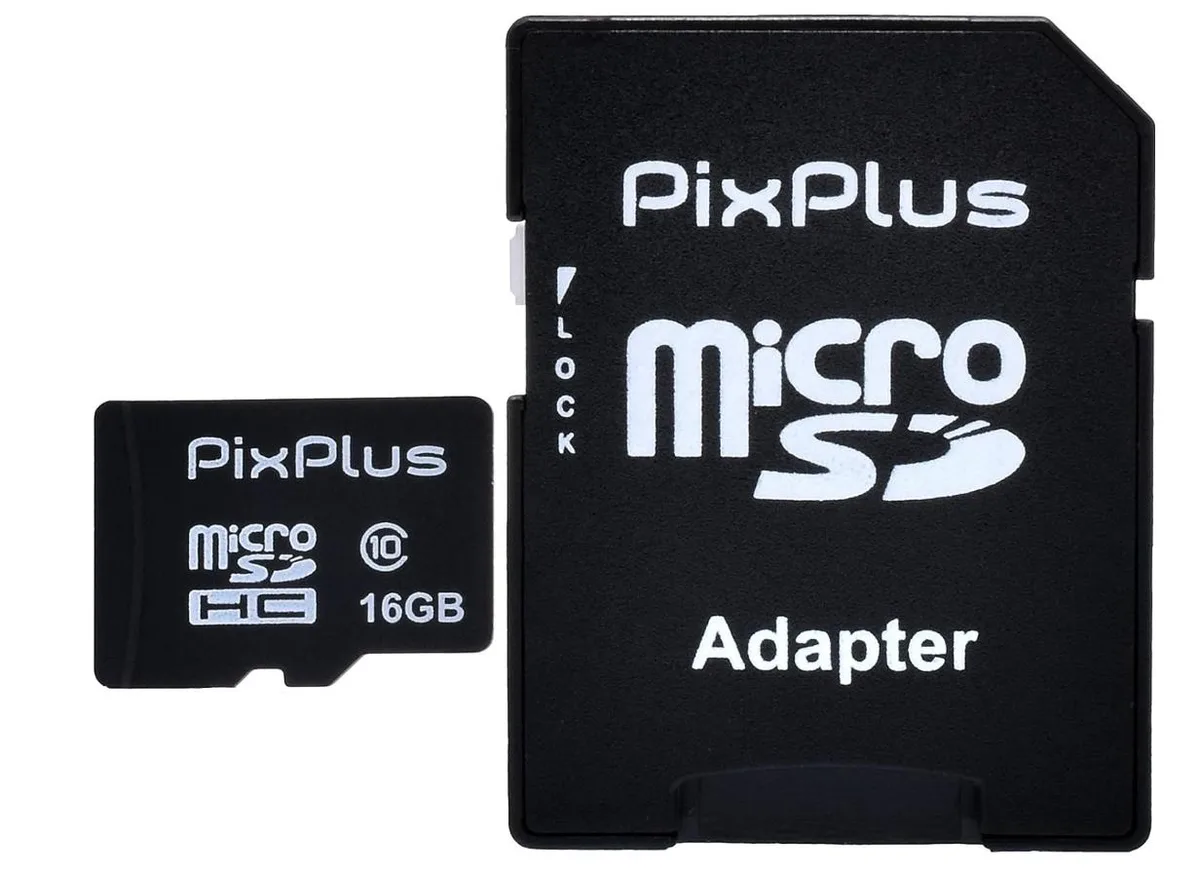 PixPlus PixPlus microSDHC 16 GB Class 10 with adapter — product photo