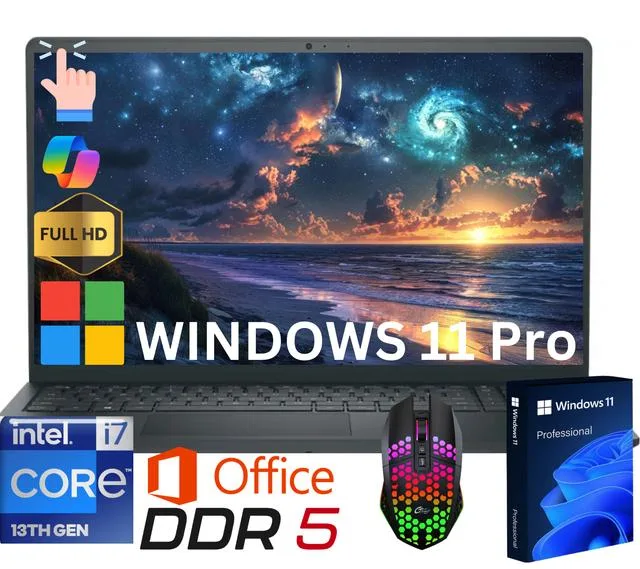 DELL DELL Inspiron Touch 15.6" FHD Touchscreen i7-1355U 32GB DDR5 512GB NVME laptop — product photo