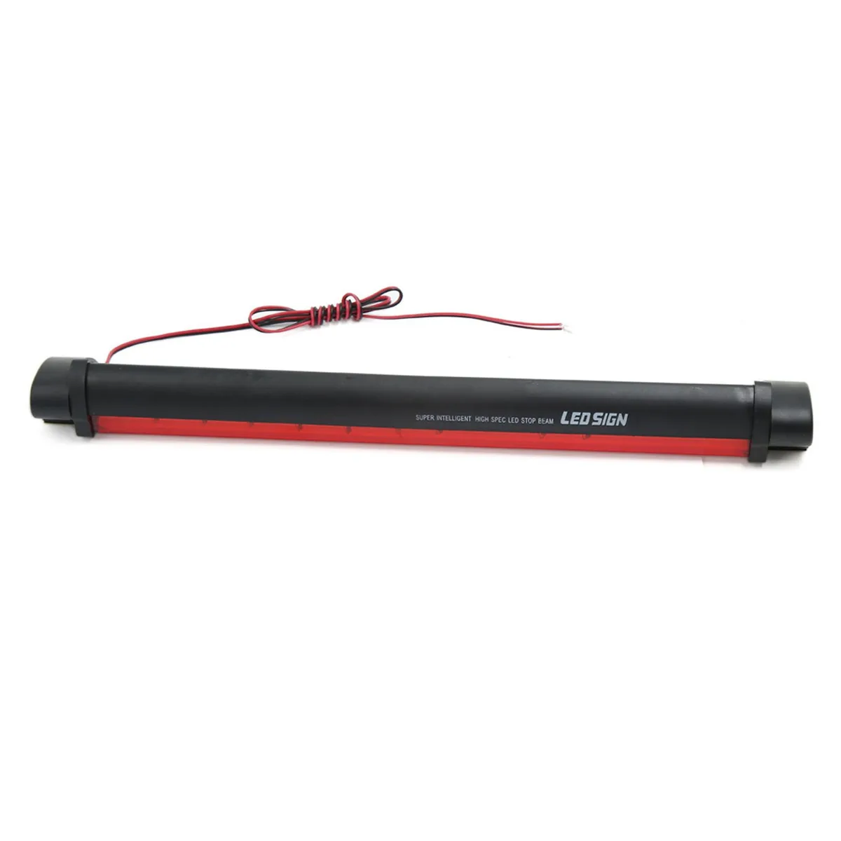Red 40 LED third brake light 33cm long black plastic housing adhesive mount