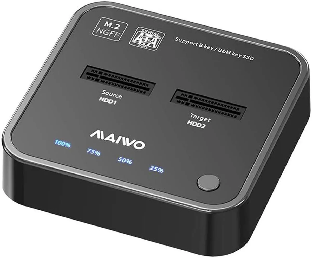 Vszerda Vszerda 2 Bay M.2 SATA Docking Station, Tool-Free Type C, 5Gbps — product photo