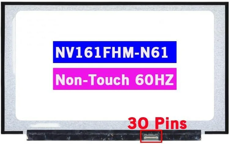 NUOLAISUN NUOLAISUN 16.1" FHD IPS laptop screen 60 Hz 30 pins M54732-001 — product photo