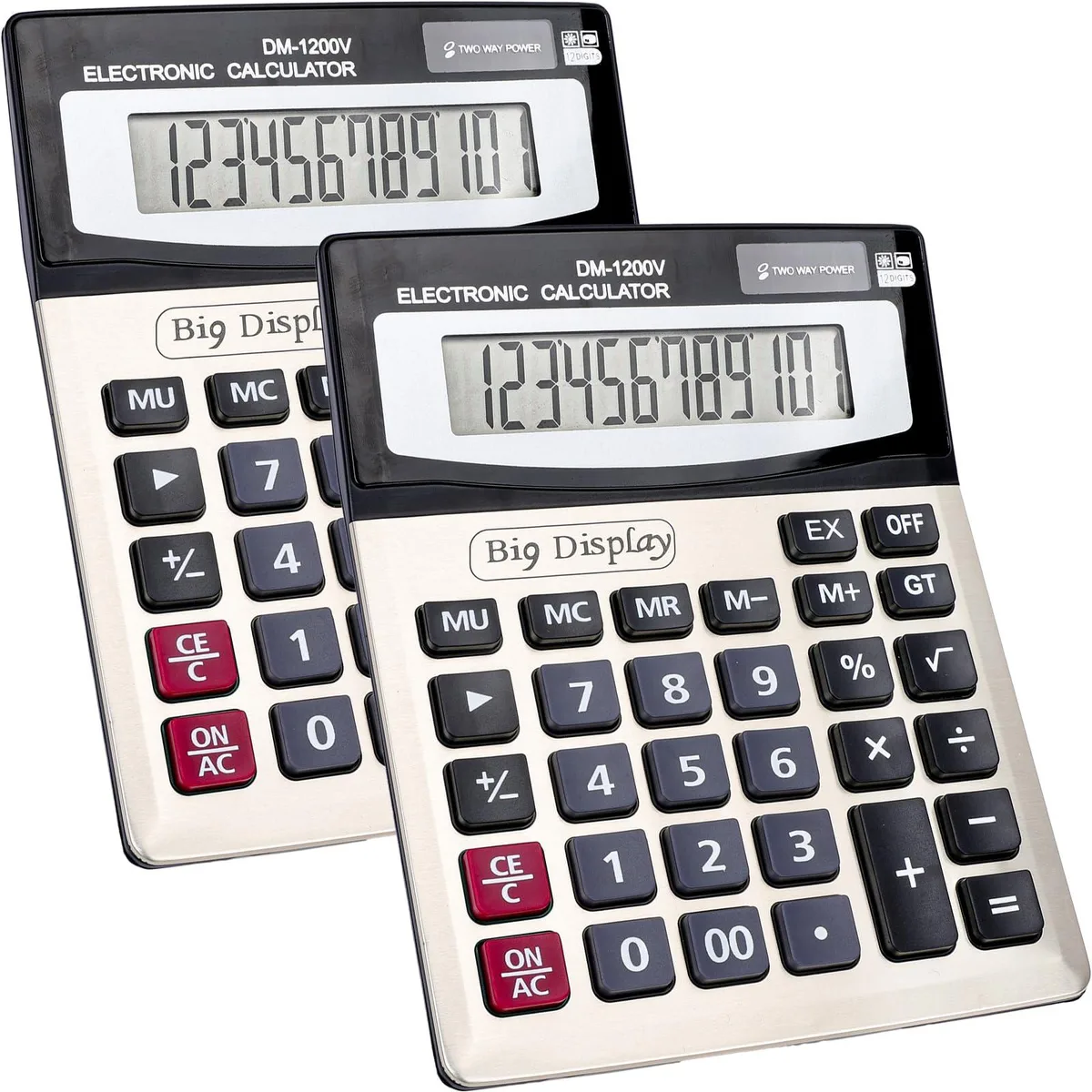  HP 12-Digit Desktop Calculator 2-Pack Pink 7.28 x 5.7 x 1.34 in — product photo