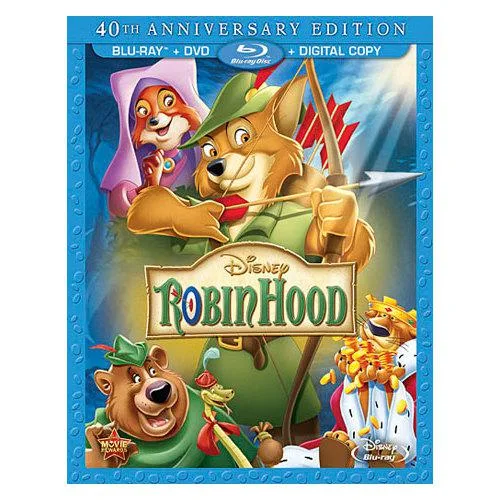 Walt Disney Home Entertainment Walt Disney Home Entertainment Robin Hood 40th Anniversary Edition Blu-ray DVD Digital Copy — product photo