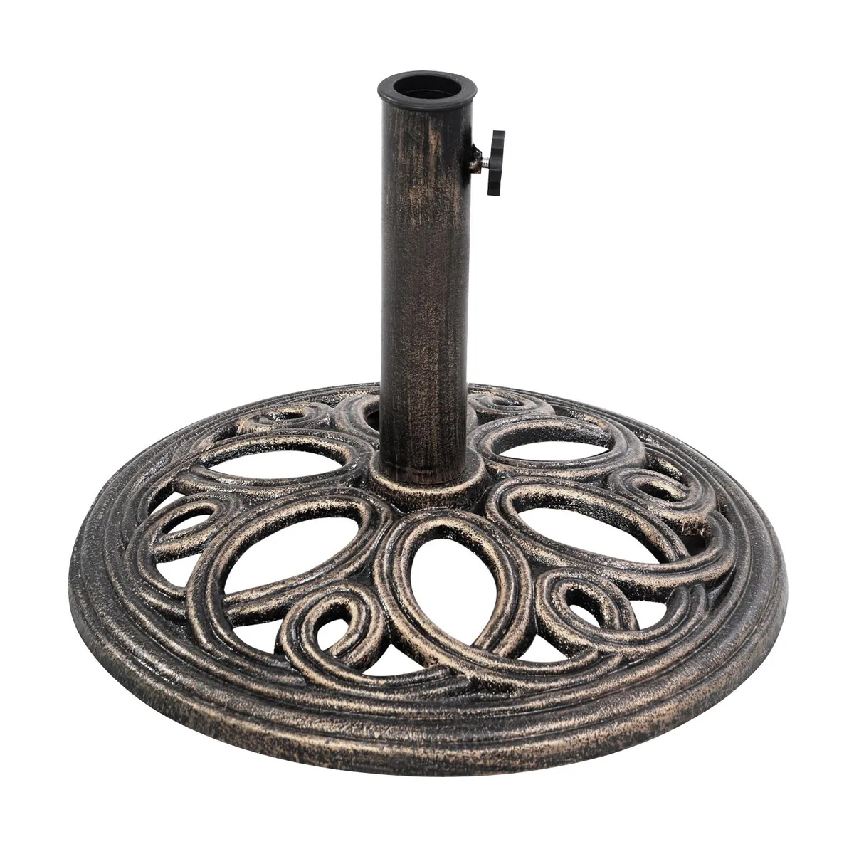 SlickBlue SlickBlue 23.6 lbs Bronze Cast Iron Umbrella Base 17 3/4 Inch Round — product photo