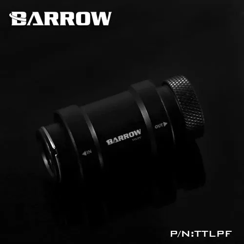Barrow Mods Barrow Mods G1/4" Check Valve Flat Push Black TTLPF — product photo