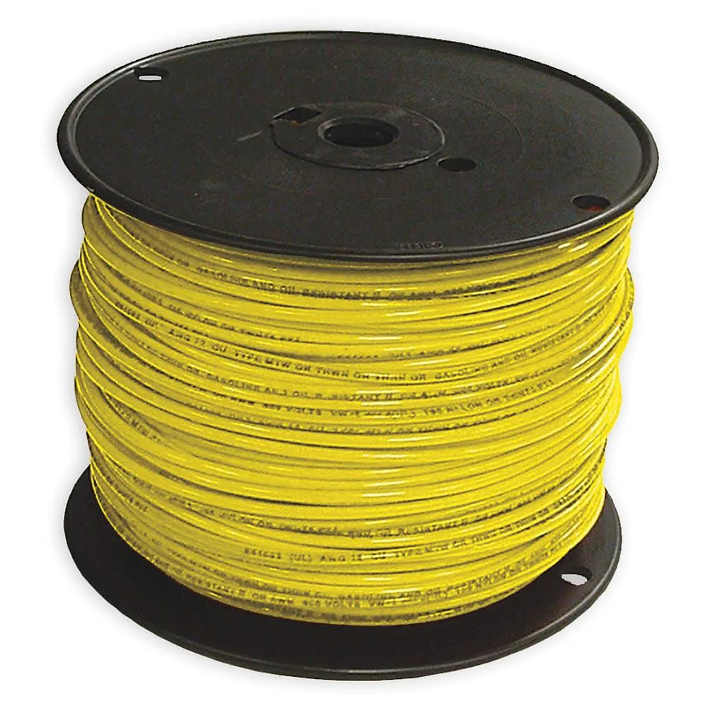 SOUTHWIRE COMPANY SOUTHWIRE 22969001 THHN Industrial Wire 12 AWG Yellow Stranded 19/ 500 ft 600 V — product photo