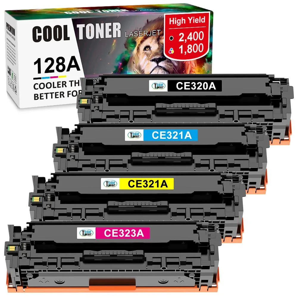 Cool Toner Cool Toner 4PK CE320A 128A Toner Cartridge Set for HP LaserJet Pro CP1525 CM1415 — product photo