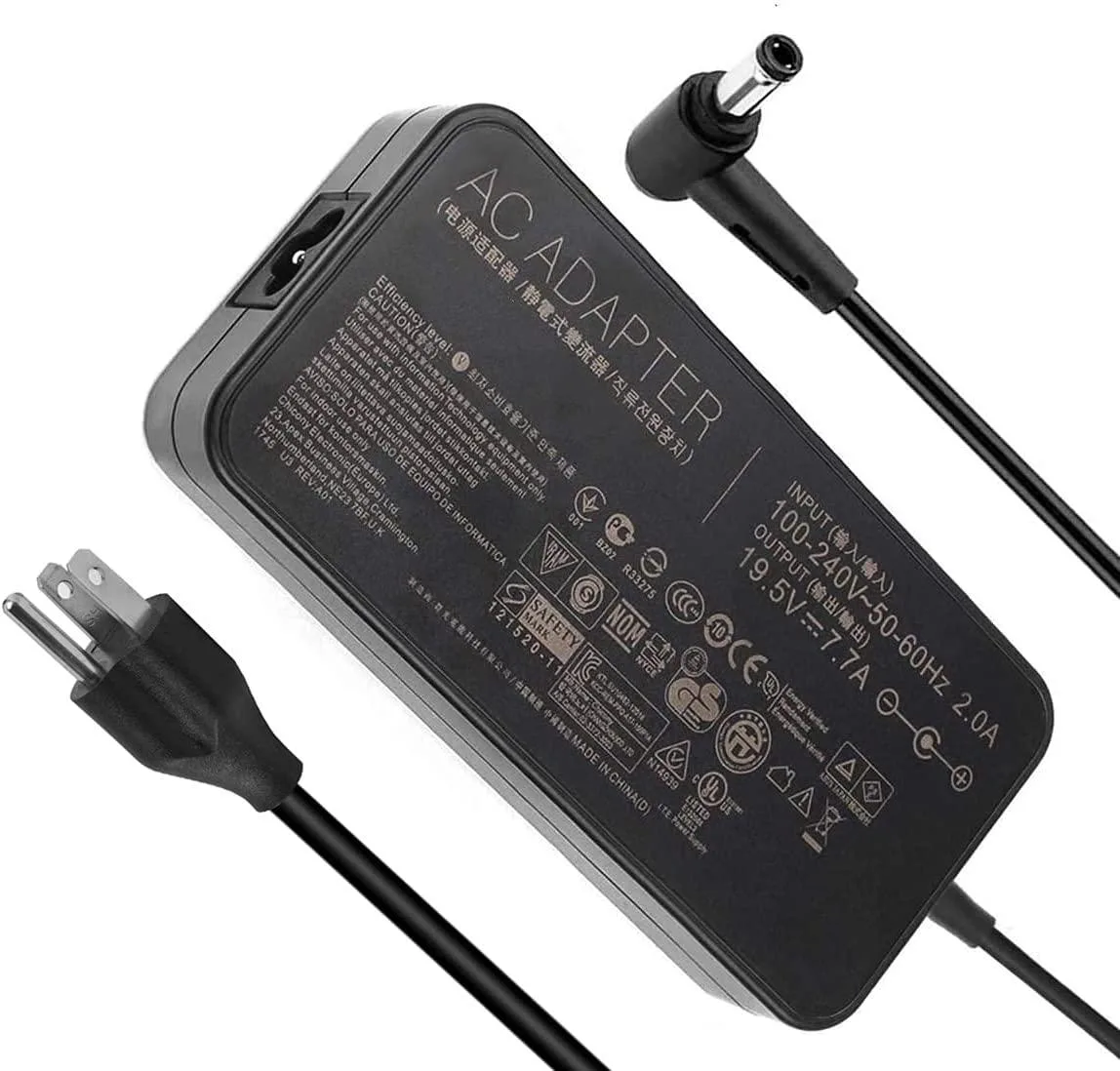 myVolts myVolts 150W AC Charger for Asus 5.5×2.5mm Tip — product photo