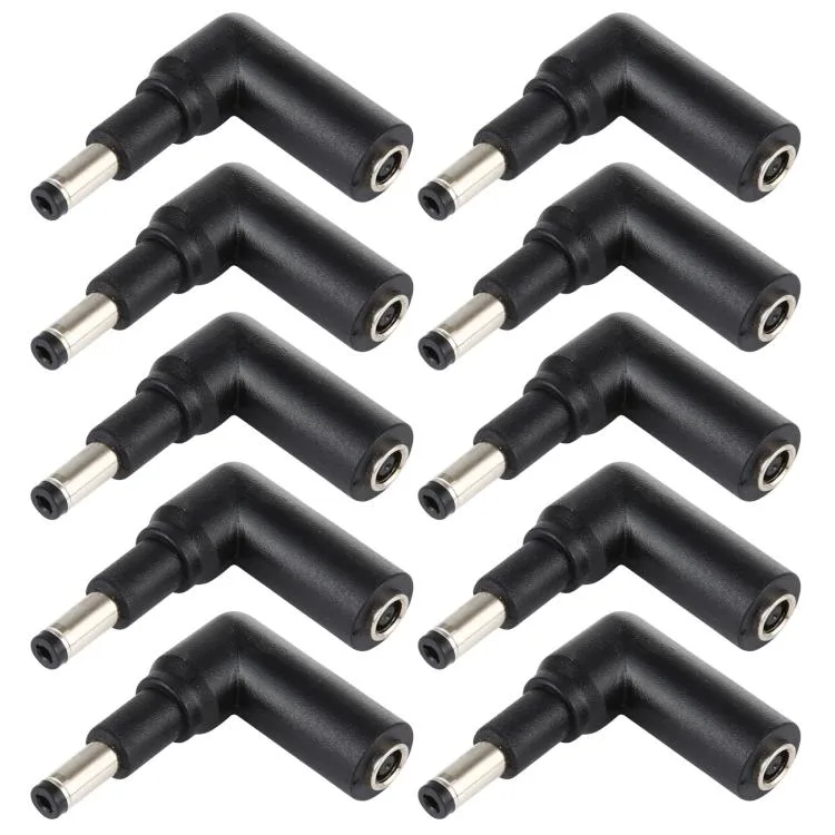 eForChina eForChina 4.5 x 3.0mm Female to 4.8 x 1.7mm Male Elbow Adapter 10 PCS — product photo