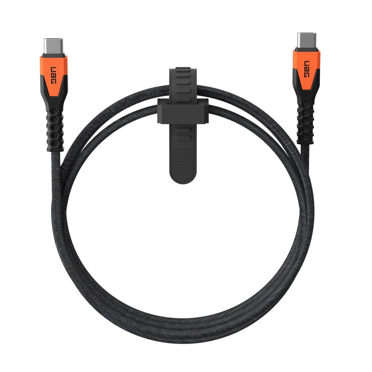 Urban Armor Gear, Inc. Urban Armor Gear USB-C to USB-C Cable 1.5m 60W Kevlar Core Black Orange — product photo