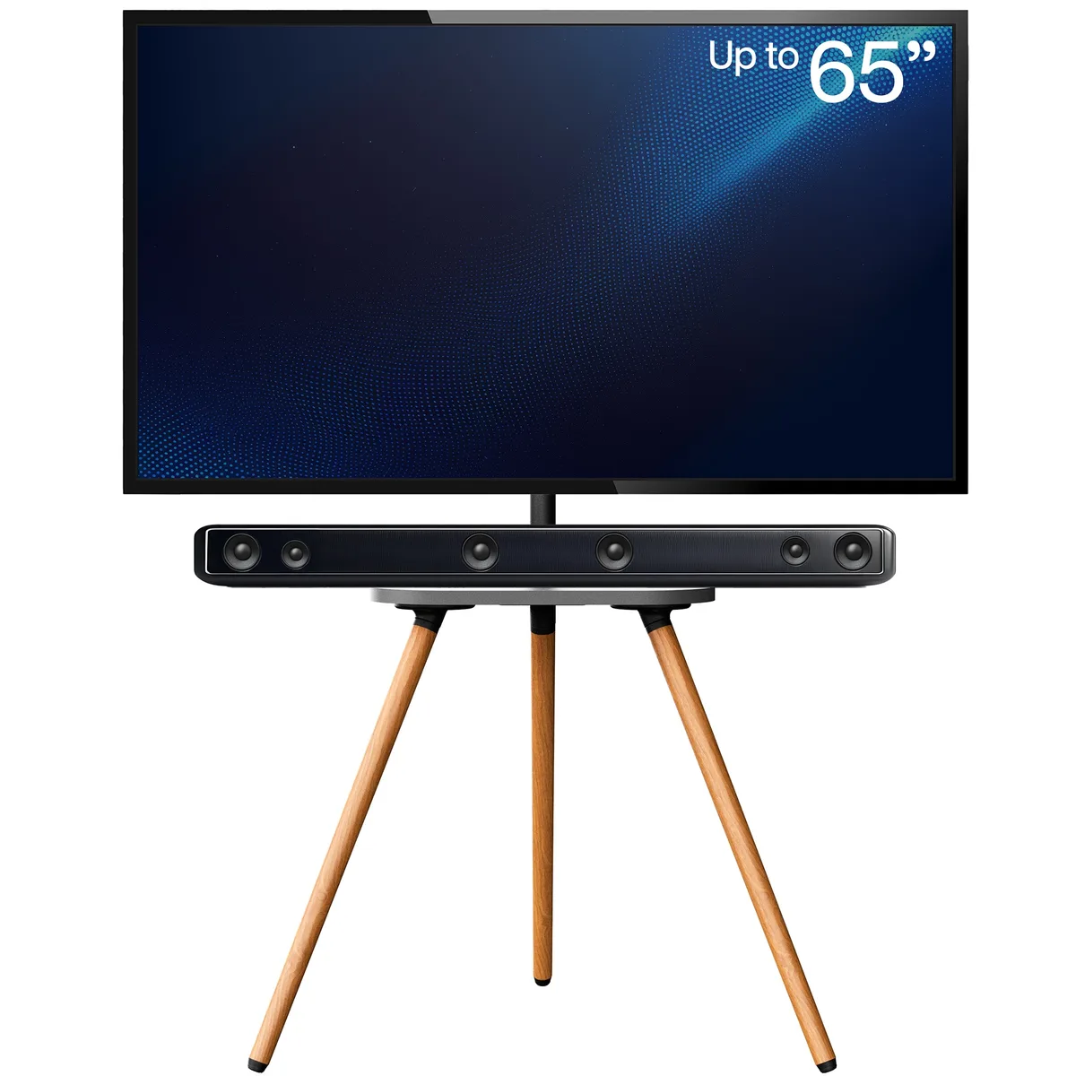 VIVO VIVO Artistic Easel 43-65" TV Tripod Floor Stand Dark Walnut/Black — product photo