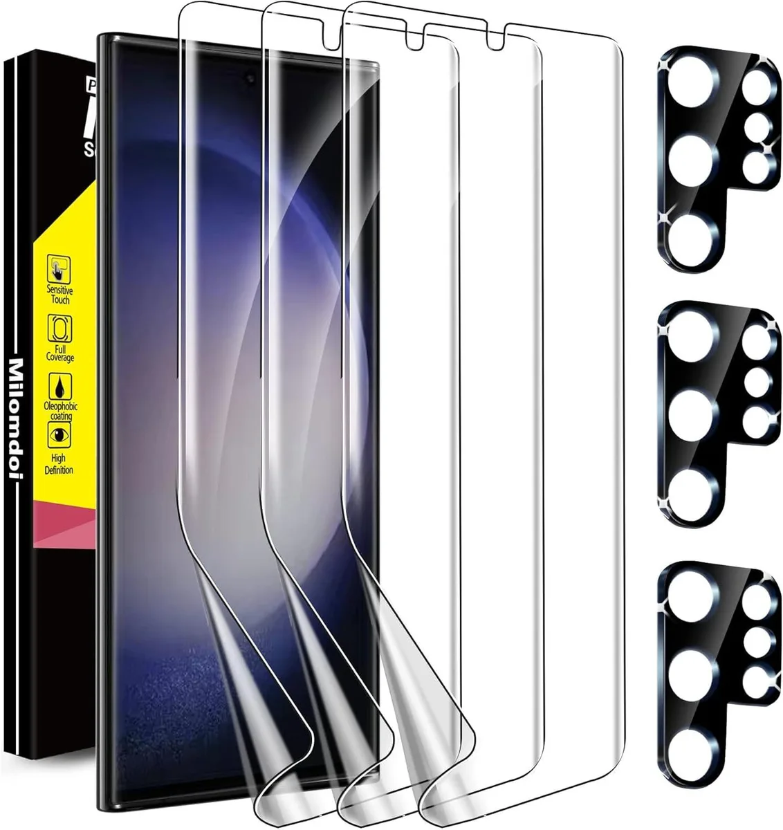 NuoTo NuoTo Galaxy S23 Ultra 3+3 Pack TPU &amp; Tempered Glass Screen Protector — product photo