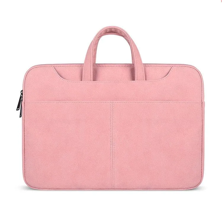 allentian allentian ST06S Waterproof PU Leather Laptop Handbag 13.3 inch Pink accessory — product photo