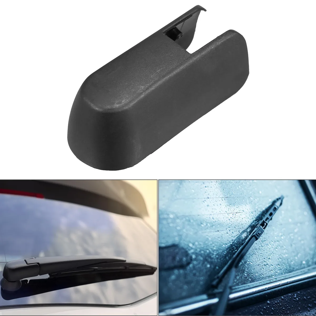 Unique-Bargains Unique-Bargains Rear Wiper Arm Nut Cover Cap Black 1pc — product photo