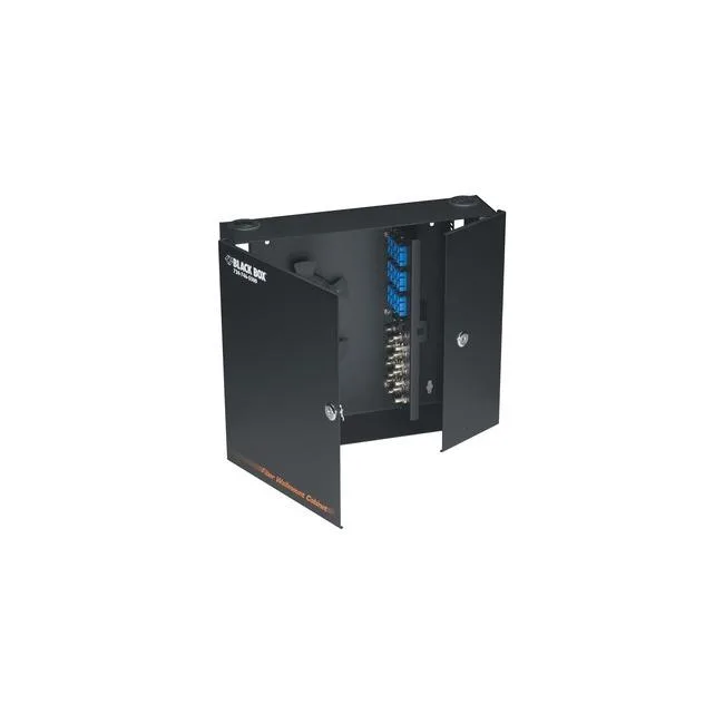 Black Box Corporation Black Box JPM402A-R3 Fiber Enclosure Wallmount Locking 4-Slot 12x14x3.3in — product photo