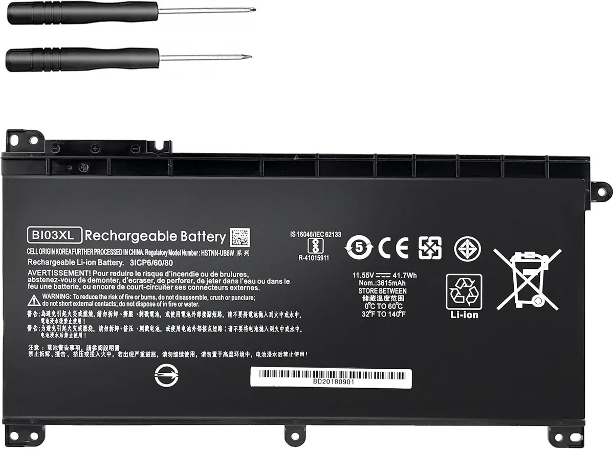 TAURKENAM TAURKENAM BI03XL laptop battery 11.55V 41.7Wh — product photo