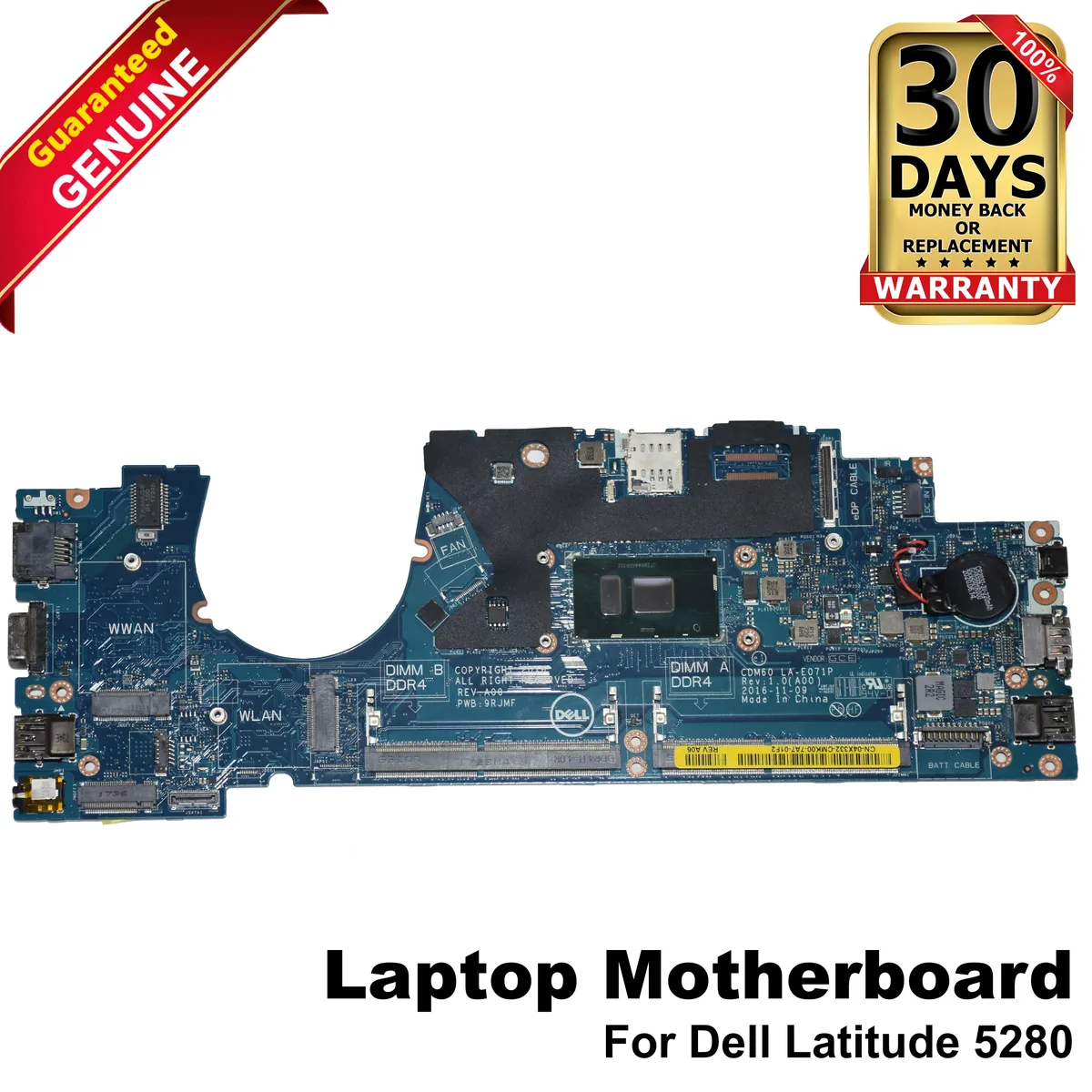DELL DELL Latitude 5280 Motherboard i7-7600U 2.8GHz DDR4 4X332 — product photo