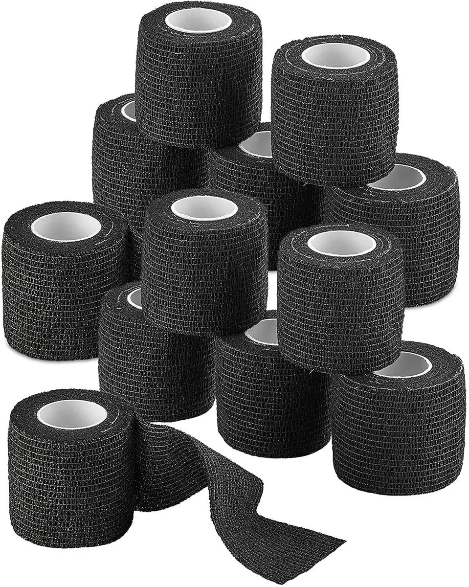 MEDca MEDca Vet Wrap 12 Rolls Black 2 in x 5 Yards First Aid — product photo